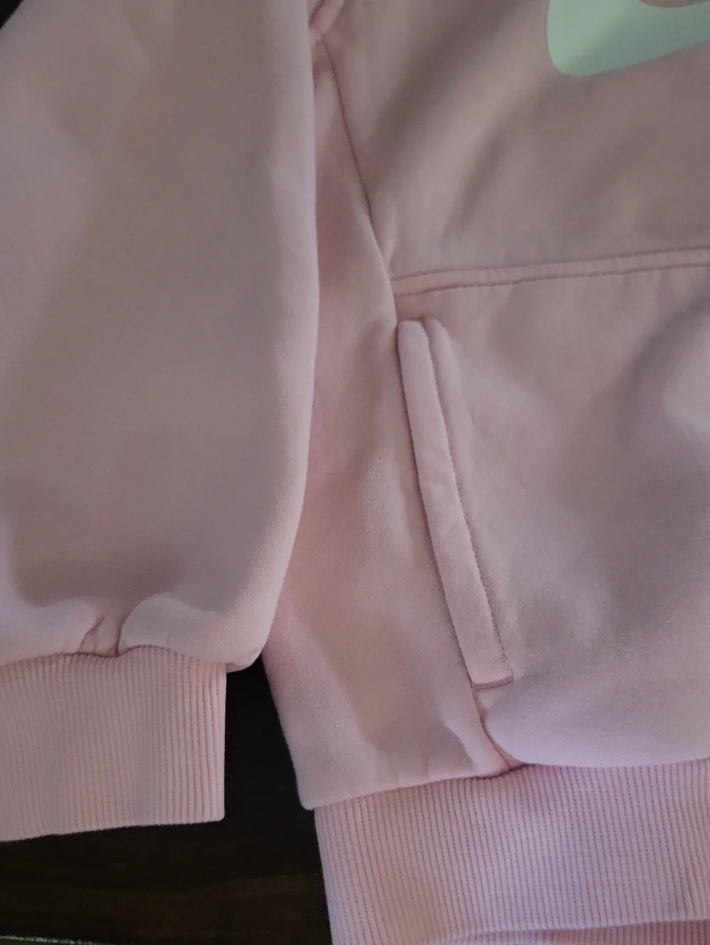 Nike Light Pink Hoodie with White Swoosh Logo